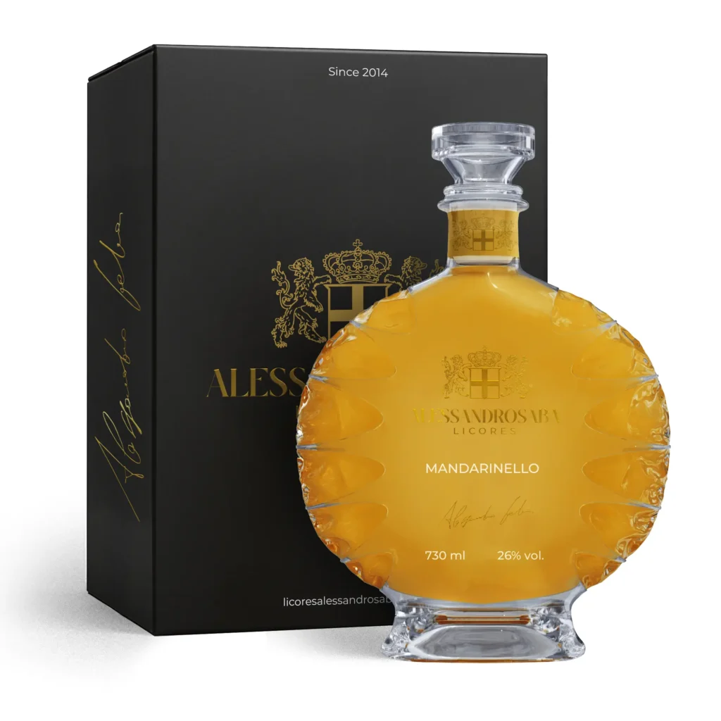 Garrafa de licor de tangerina mandarinello