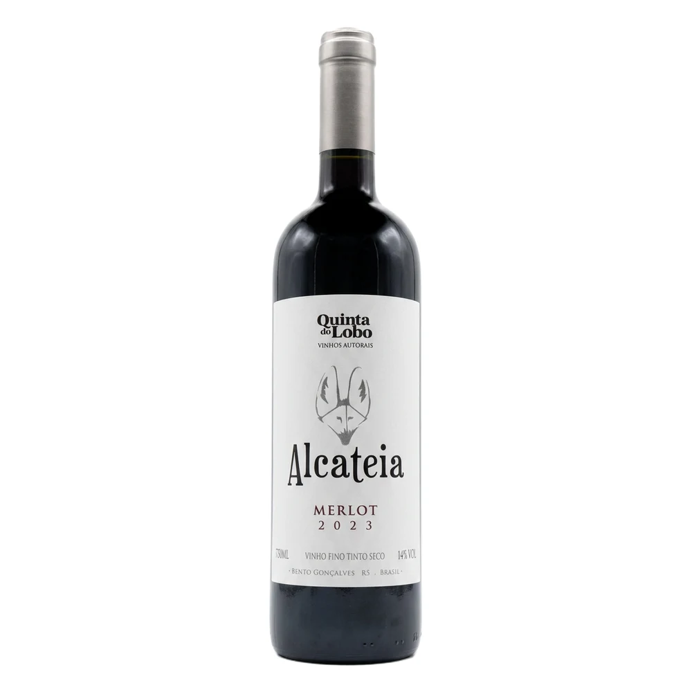 Garrafa de vinho Alcateia Merlot da Quinta do Lobo