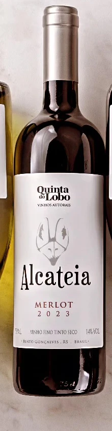 Garrafa de vinho Alcateia Merlot da Quinta do Lobo