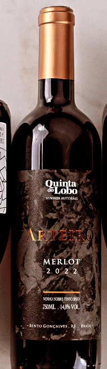 Garrafa de vinho Arteiro Merlot da Quinta do Lobo